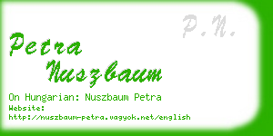 petra nuszbaum business card